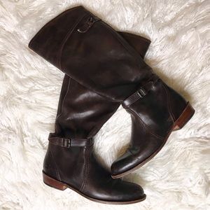 🍁 Beautiful Brown Frye Moto Tall Boots 🍂